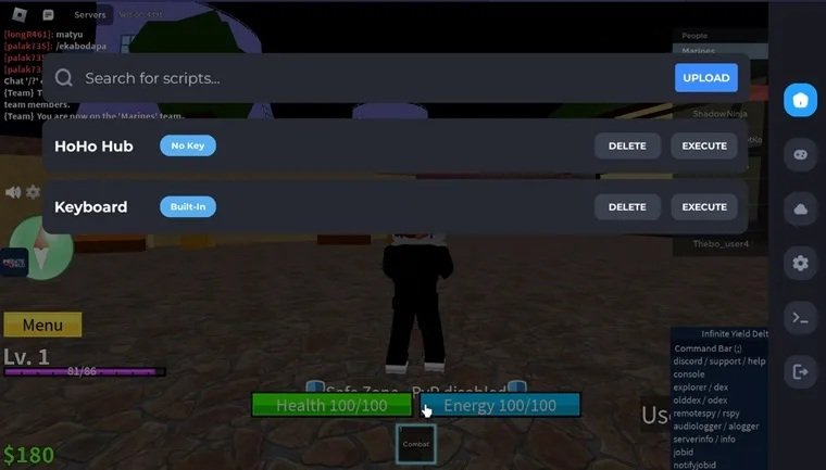 Delta Executor VNG Latest Android User Interface